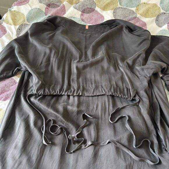 Lunya washable mulberry silk robe gray size large / xlarge - Picture 13 of 15